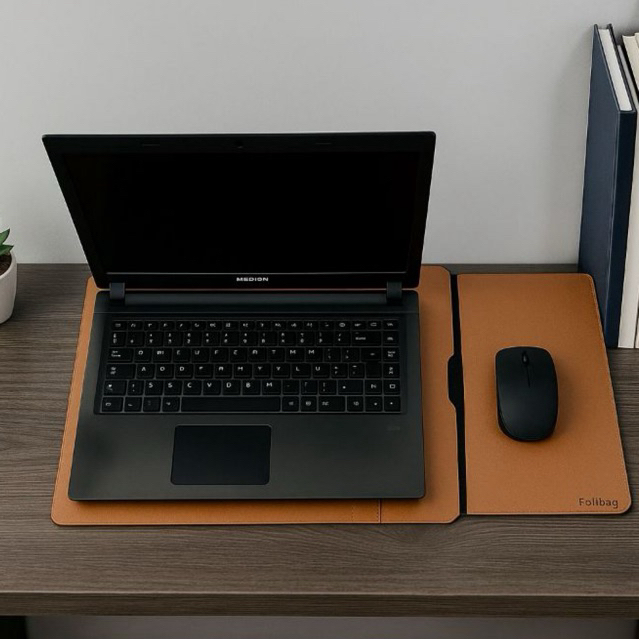 Capa Case Para Notebook Mouse Pad Maleta Protetora Bolsa Ultrabook Pasta 14,1 15,6 Preta Caramelo Executiva Promoção