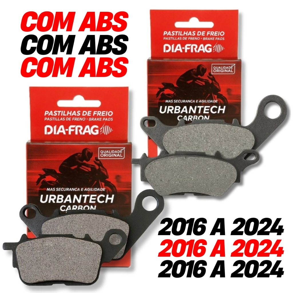 Kit Pastilhas de Freio Nmax 160 Com Abs 2017-2025 Diafrag