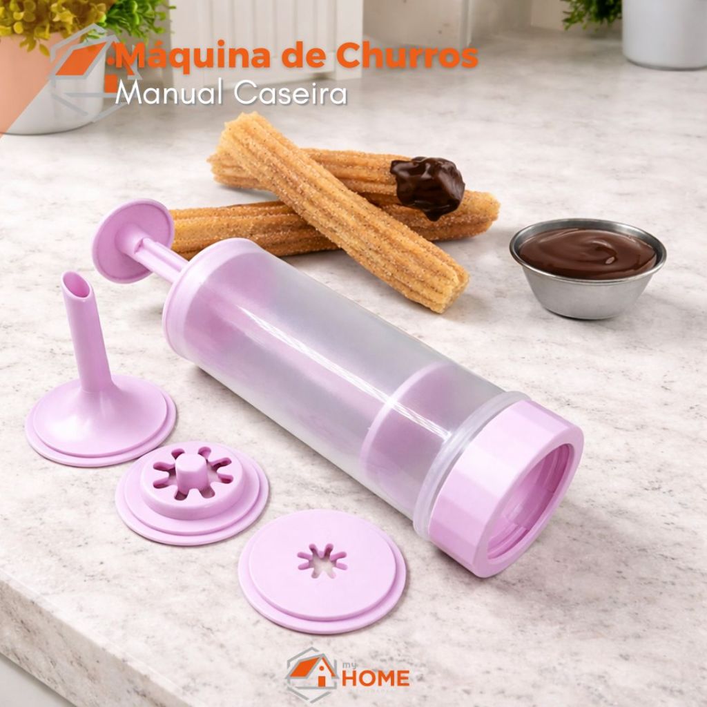 Máquina de Fazer Churros Caseiro Fácil Manual Cores Sortidas Resistente em Oferta na Shopee