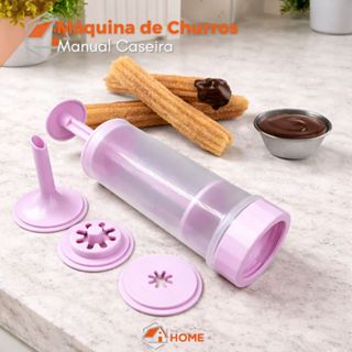 Máquina de Fazer Churros Caseiro Fácil Manual Cores Sortidas Resistente em Oferta na Shopee