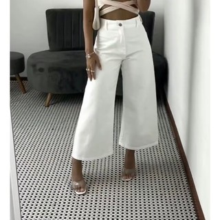 Calça Bermuda Pantacourt Off White jeans Luxo