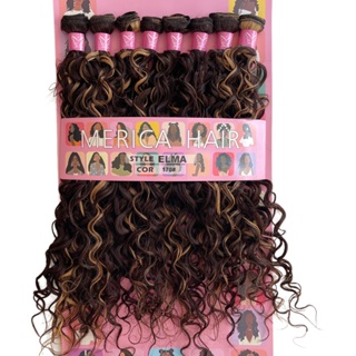 Cabelo 100% Orgânico Cacheado - Elma - Merica Hair - Super Star em Oferta na Shopee