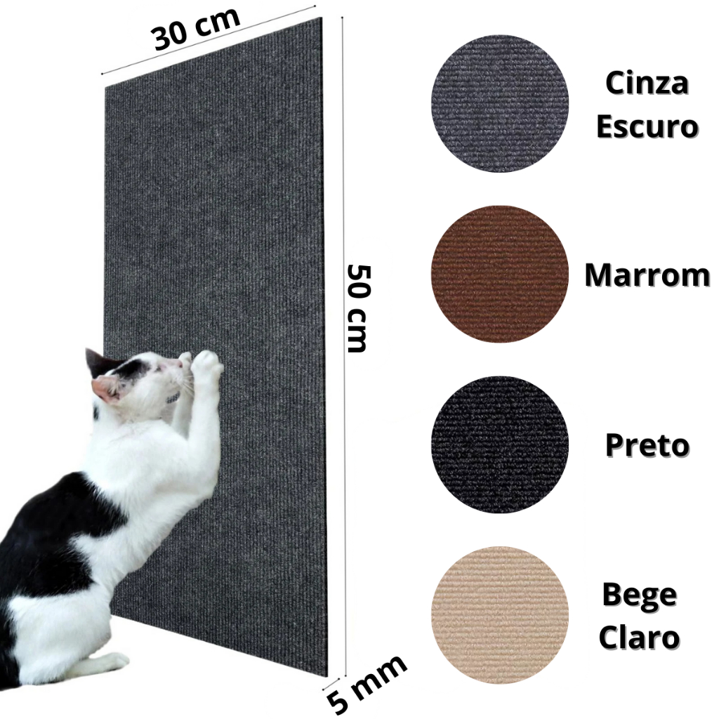 Arranhador Adesivo Reforçado p/ Gatos 50x30cm | Protege Sofá e Cama | Frete Grátis em Oferta na Shopee