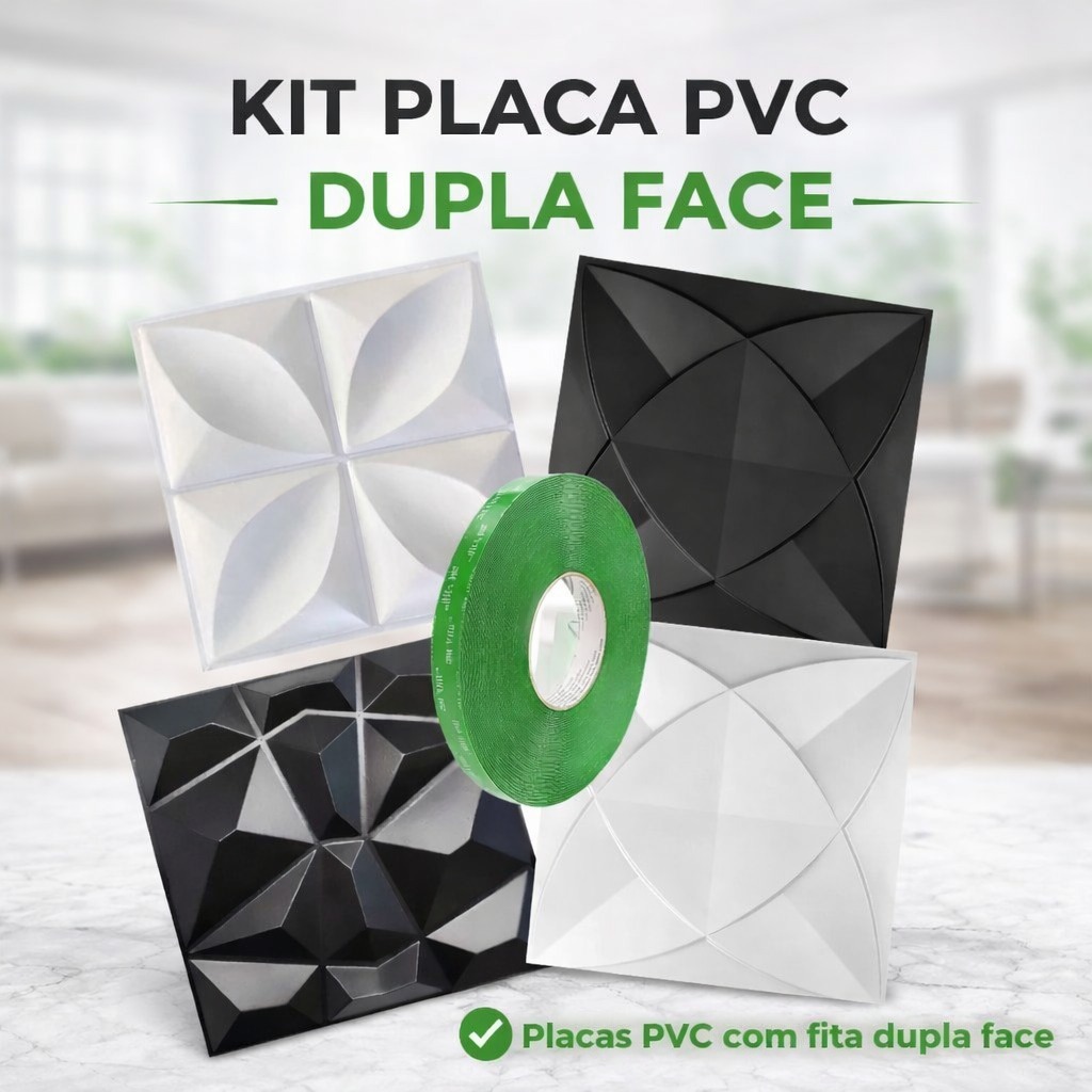 Kit 20 á 120 Placas PVC 3D Com Dupla Face Revestimento Decoração Sala Quarto Cozinha Envio Rápido em Oferta na Shopee