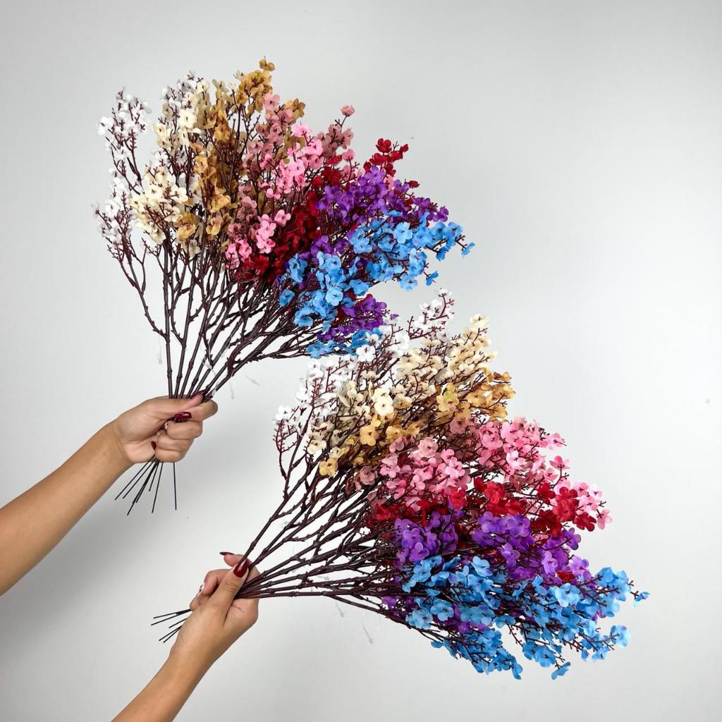 Flores Artificiais Para Decoração Casa Festa Casamento Ramos Buquê Cerejeira - A-503