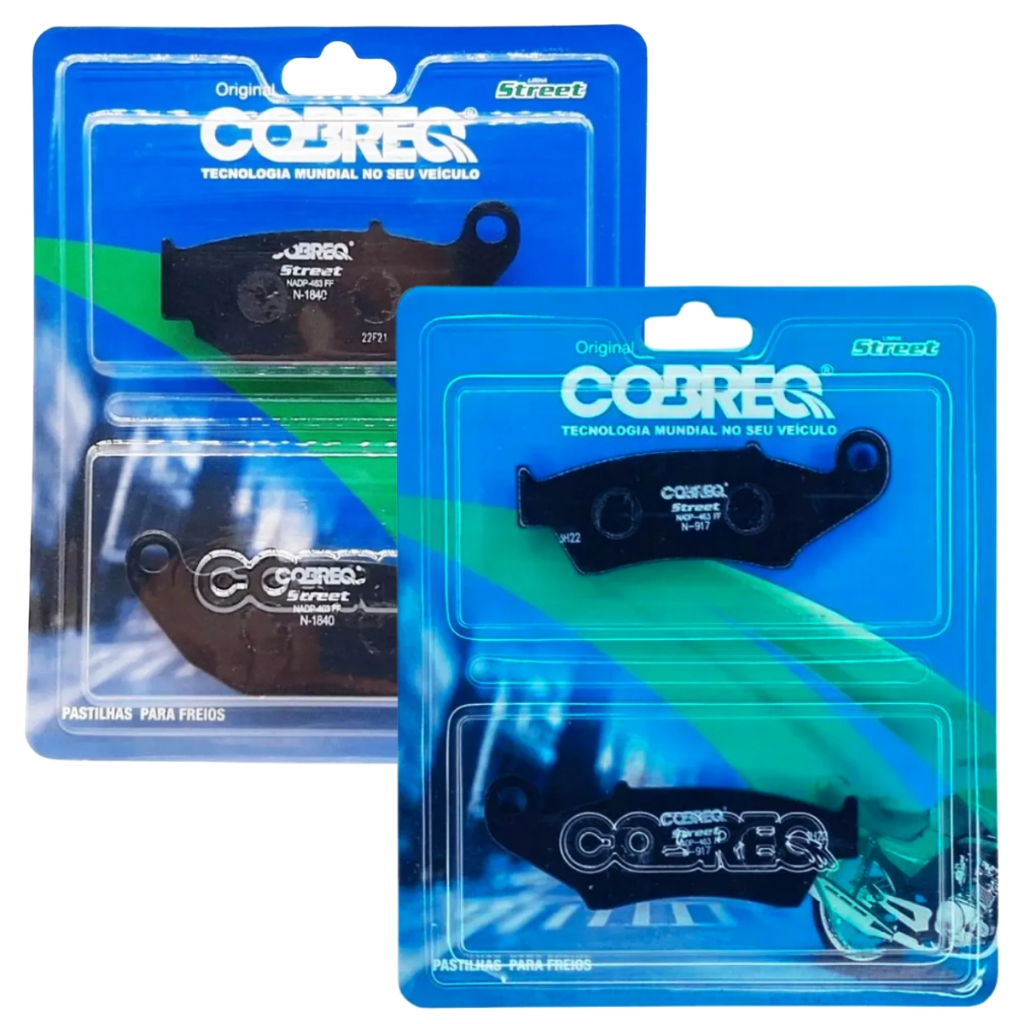 Kit Pastilhas de Freio Xre 190 2016-2024 / Xre 300 Abs 2019-2023 Cobreq