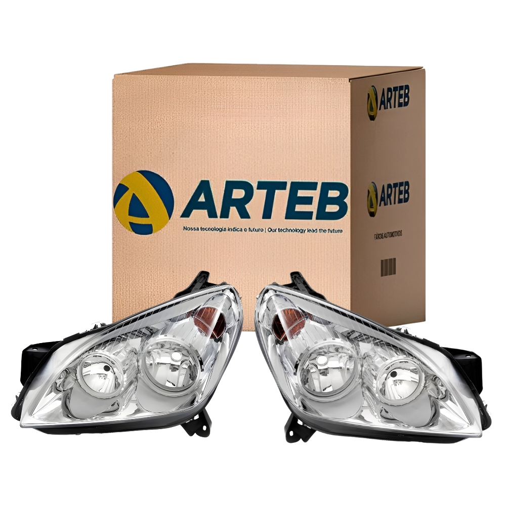 Par Farol Duplo Vectra 2006 2007 2008 Cromado Original Arteb em Oferta na Shopee