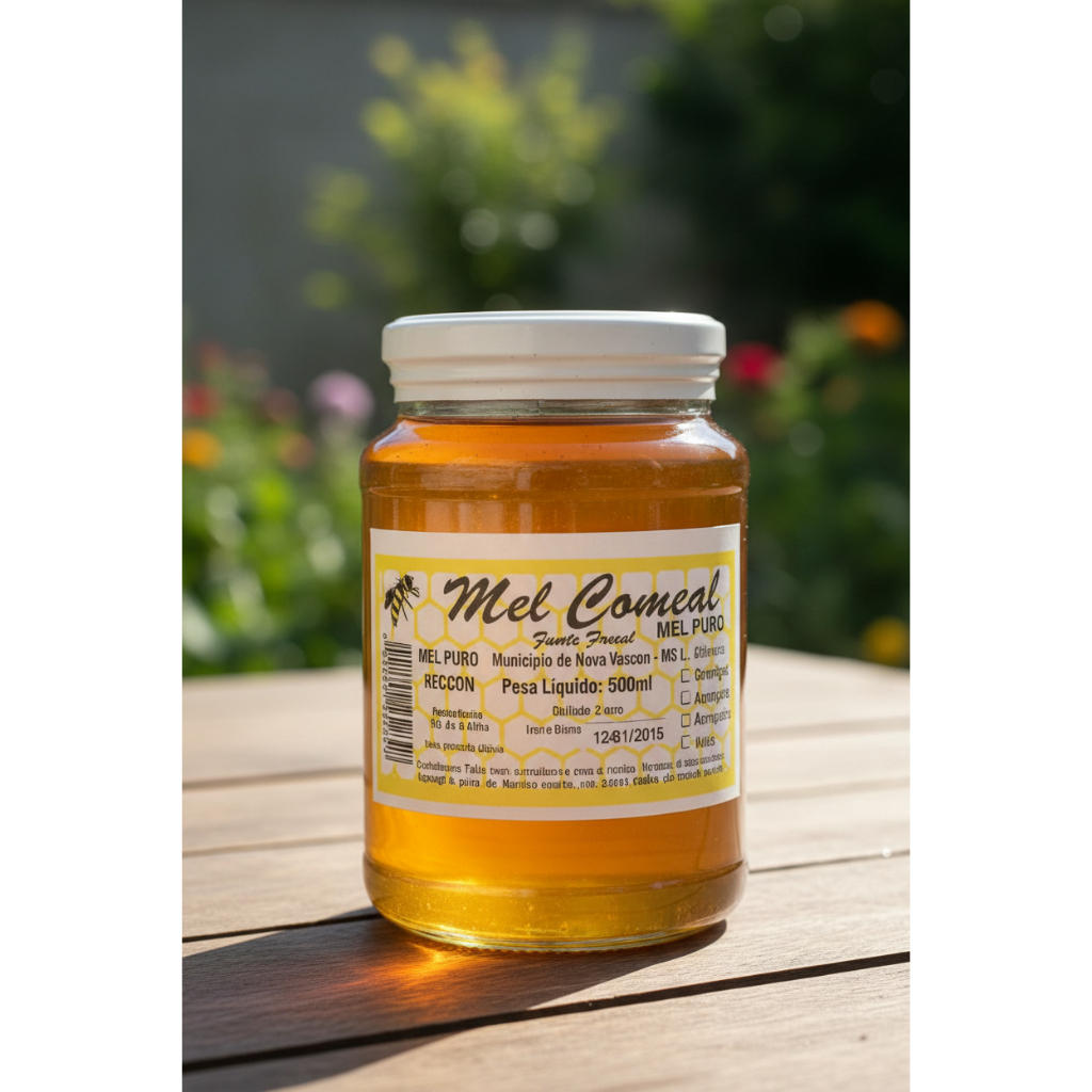 Mel de Jatai 800 ML Mel Comeal 100% Puro em Oferta na Shopee