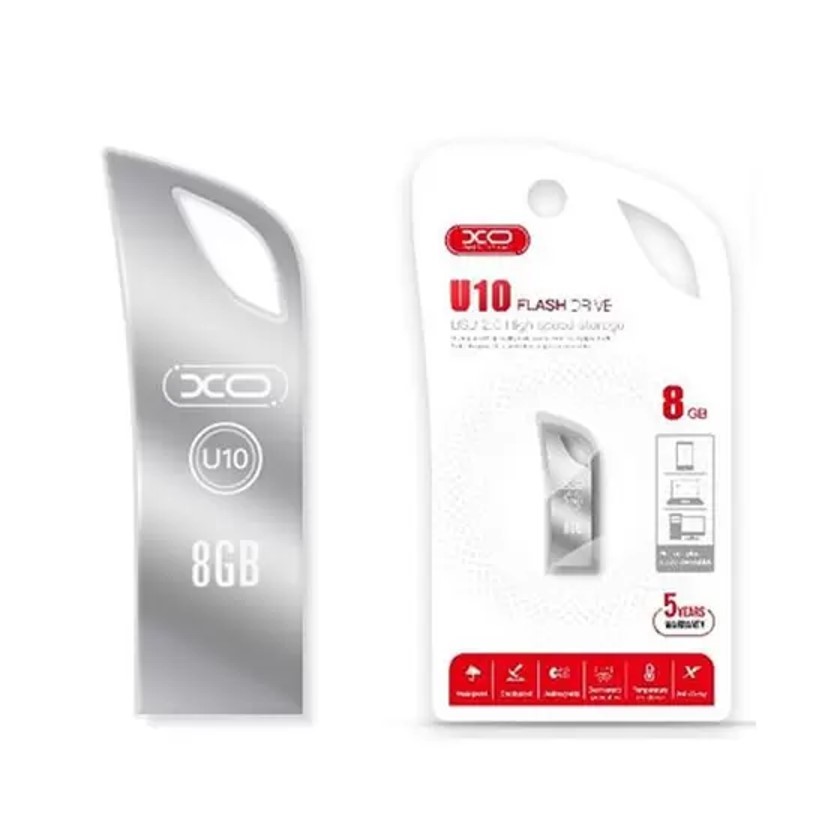 Pen drive XO U10 8GB Original USB 2.0 Metal Impermeável para PC TV Som Automotivo