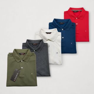 Camisa Polo Masculina Premium em Piquet – Elegante, Durável e Confortável em Oferta na Shopee