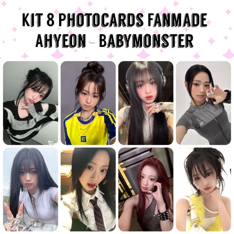 Kit 8 Photocards Fanmade Ahyeon Babymonster Kpop em Oferta na Shopee