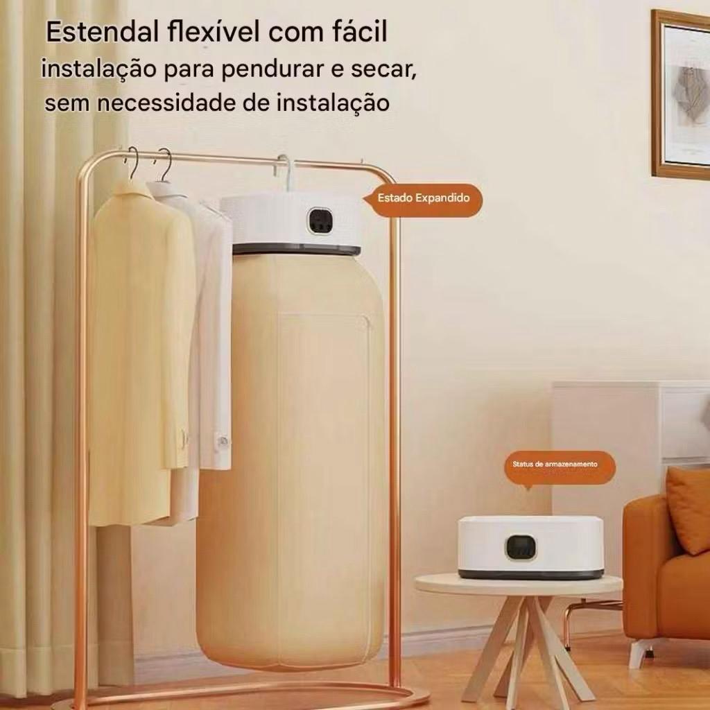 Mini Secadora Elétrica Com Cortina Secagem 220V Secador de Roupas Portátil 600W