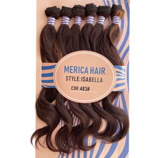 Cabelo 100% Orgânico Liso Ondulado - Isabella - Merica Hair - Super Star - 280g em Oferta na Shopee
