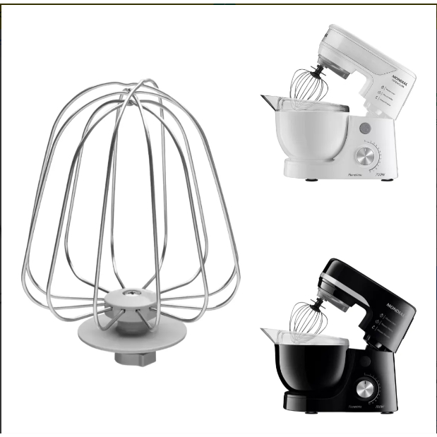 Imagem Batedor de Massa Leve Para Batedeira Planetária Mondial Bp-01 Bp-02 Bp-03 Original