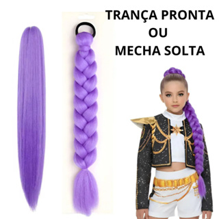 Design Kpop Cosplay Trança de Cabelo Apliques Fantasia em Oferta na Shopee