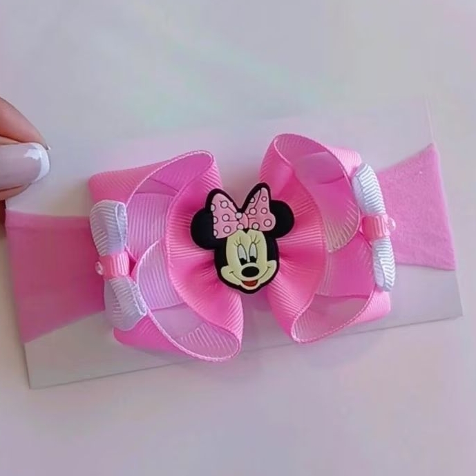 Tiara faixa de cabelo para bebê da Minnie Baby Rosa / Pink/ Vermelha.