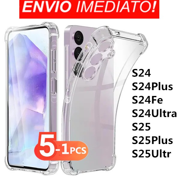 Capa transparente capinha TPU Anti Shock Impacto samsung S24 S24Plus S24Fe S24Ultra S25 S25Plus Ultr em Oferta na Shopee