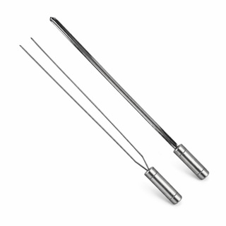 Espeto Para Churrasco Inox Reforçado Com Cabo Térmico Simples ou Duplo em Oferta na Shopee