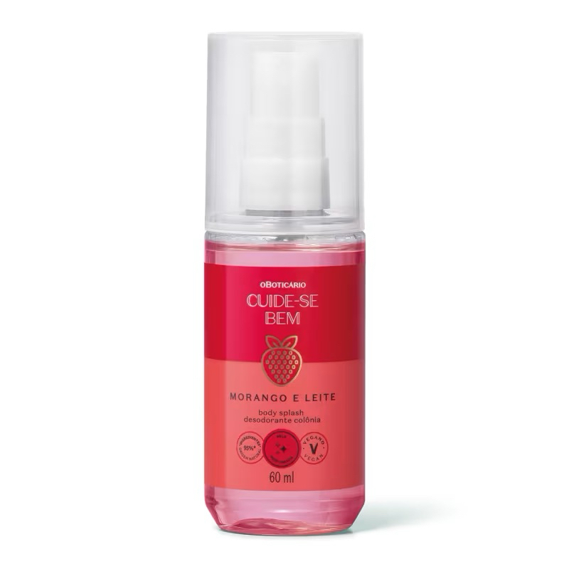 Cuide se bem Morango e Leite Body Splash desodorante colônia 60ml