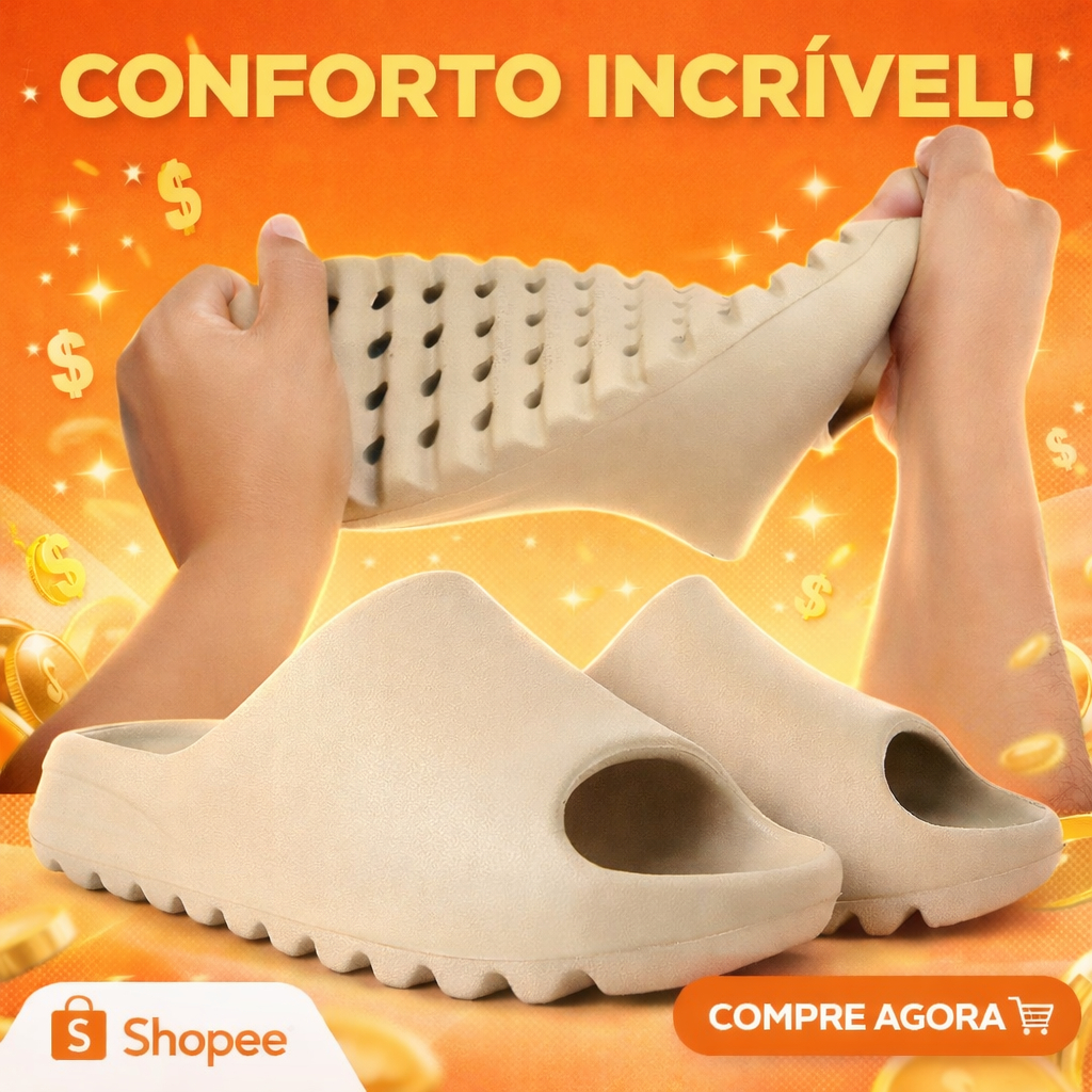 Chinelo Unissex Yezzy Slide Nuvem Moda Conforto Leve Ortopédico Anatômico Eva