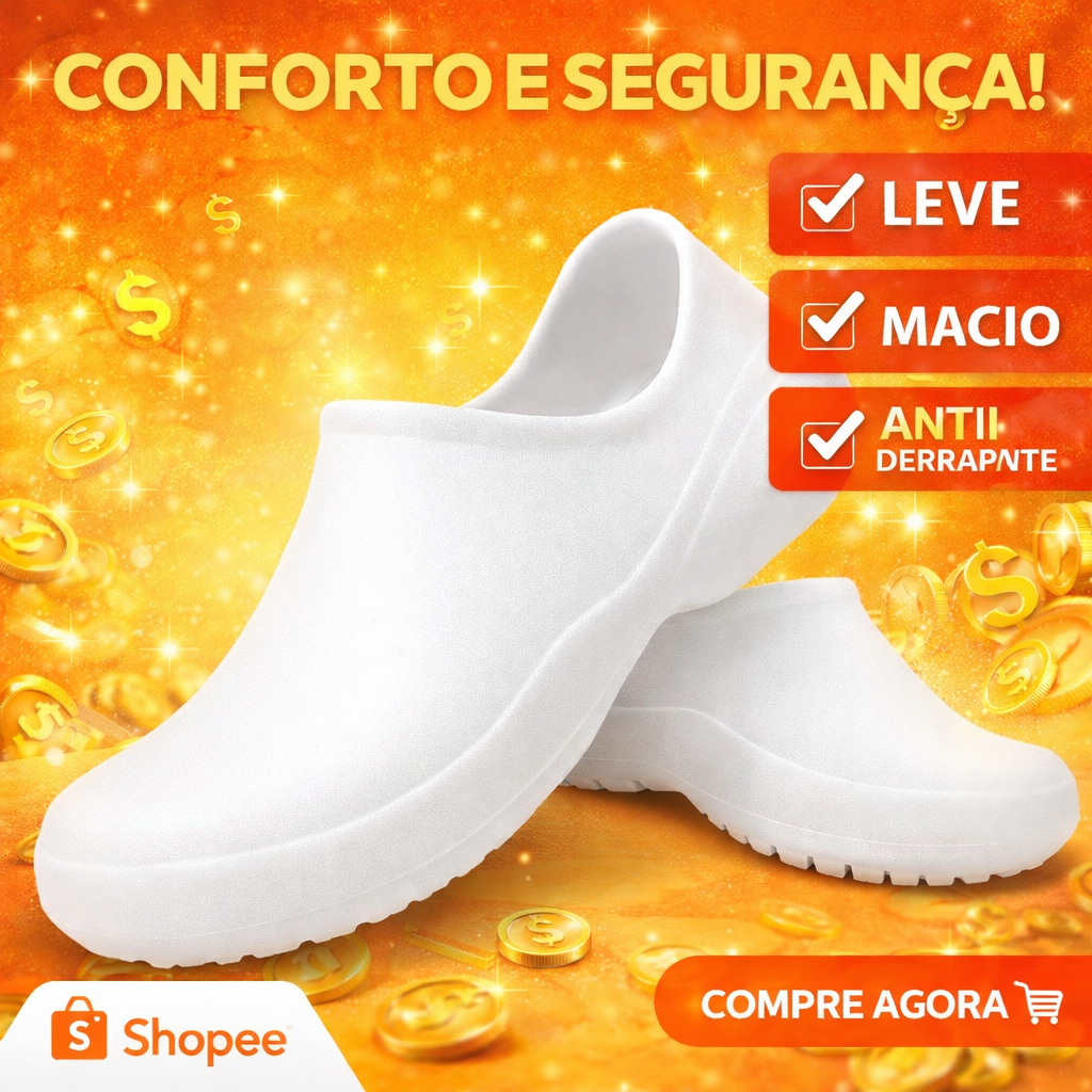 Sapato de Segurança Babuche Antiderrapante Cozinha, Enfermagem, Manutenção e Serviço Yvate Sapato de Segurança Babuche Antiderrapante Cozinha, Enfermagem, Manutenção e Serviço Yvate