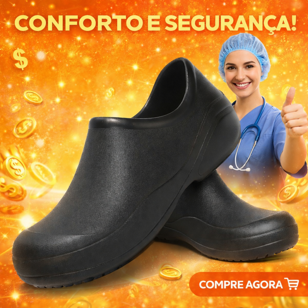 Sapato Profissional Babuche Serviço Sandália Sapato Fechado Impermeável Super Leve