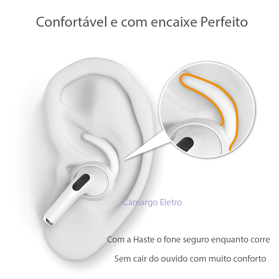 Borrachinha adaptador Eartips Anti Queda Compatível Com AirPods Pro 3 — imagem 2 de 2