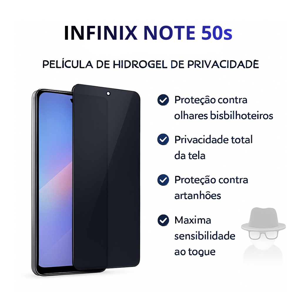 Película Privacidade Infinix Note 50s Hidrogel Privativa