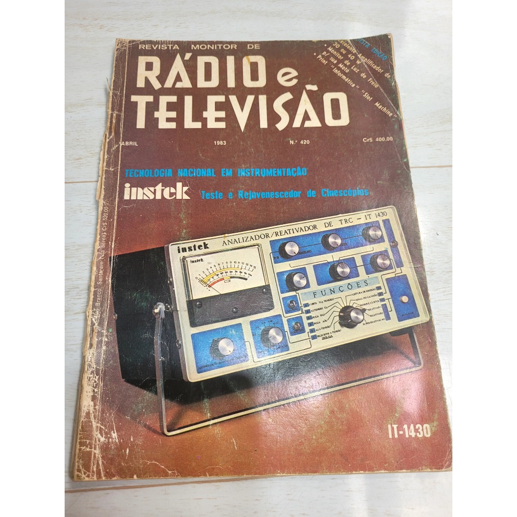 Revista Monitor de Rádio e Televisão Nº 420 Abril 1983