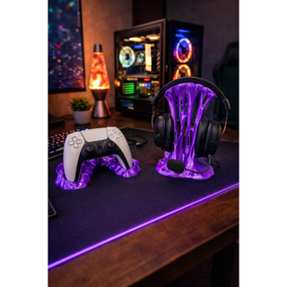 Suporte Gamer Headset e Controle PS5 Design Decorativo em Oferta na Shopee