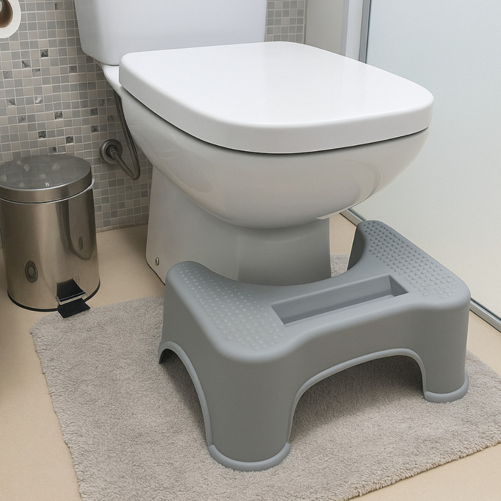 Banquinho Para Apoio Pés Antiderrapante Cócoras Banco Para Apoiar os Pés Banheiro Privada