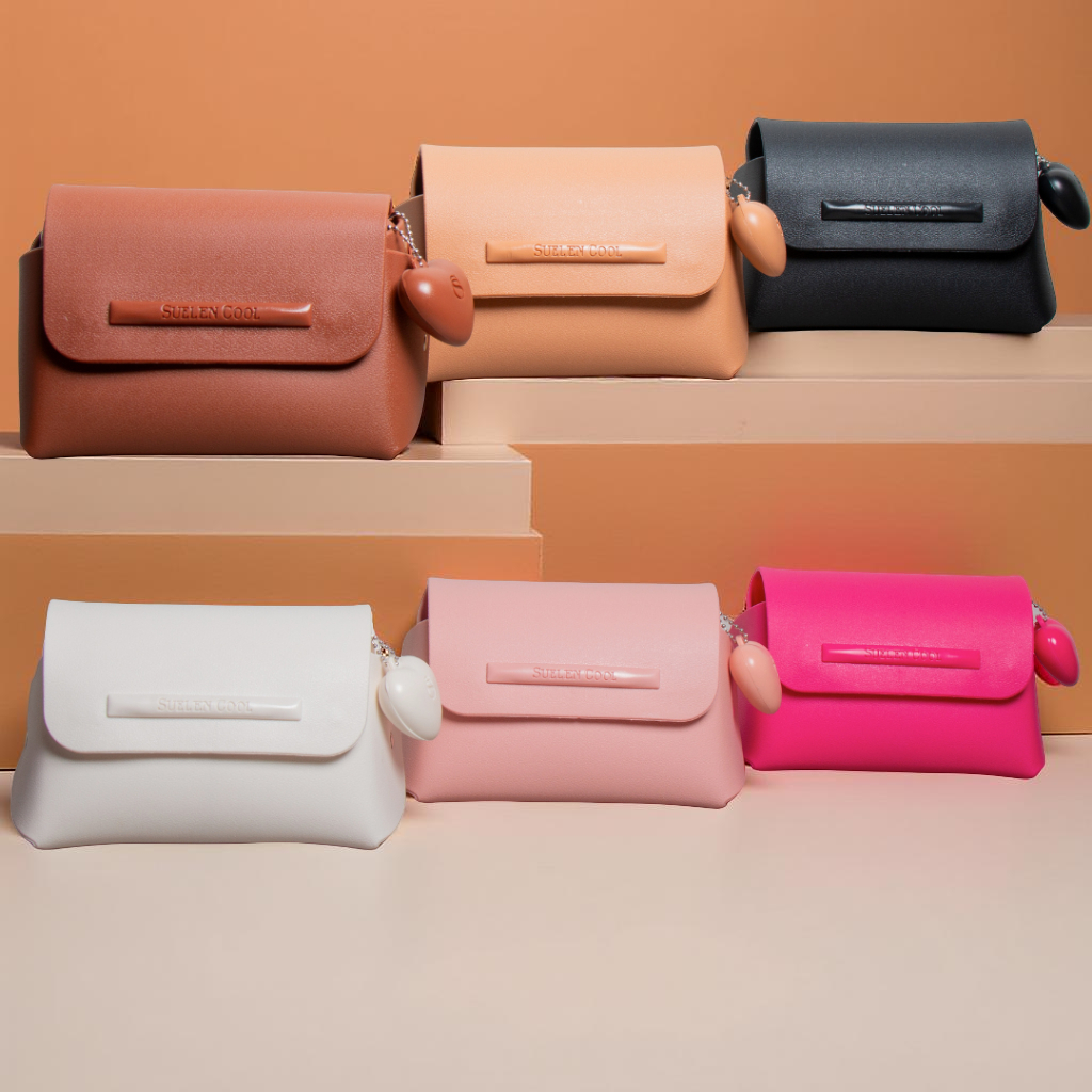 Bolsinha Feminina Pequena com Coração – Clutch, Necessaire Porta Maquiagem - Micha Concept Store
