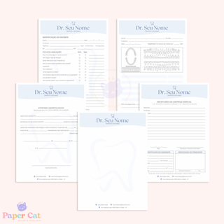 Kit 5 Blocos de Odontologia | Personalizado | Tamanho A5 em Oferta na Shopee