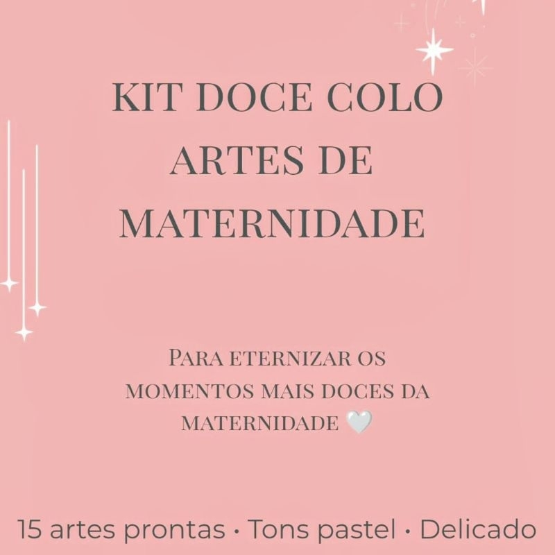 Kit Doce Colo – Artes de Maternidade Editáveis no Canva | Produto Digital