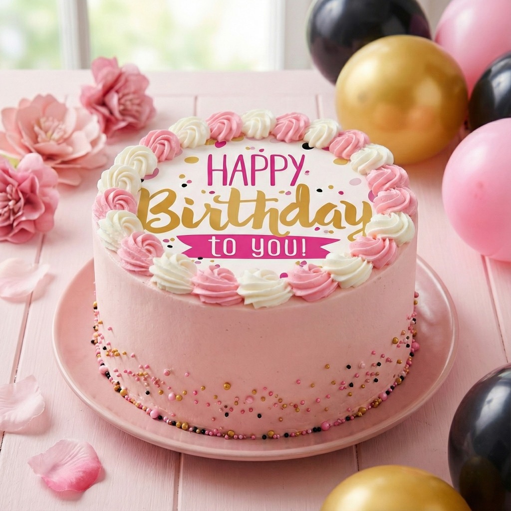 PAPEL DE ARROZ COMESTIVEL 14CM+ 4,5CM PARABENS, FELIZ ANIVERSARIO REDONDO