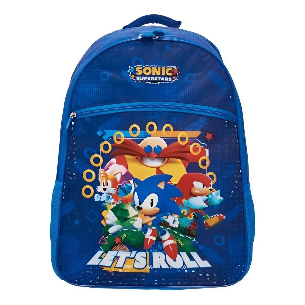 Mochila De Costas Escolar Sonic Superstars Azul - Pacific