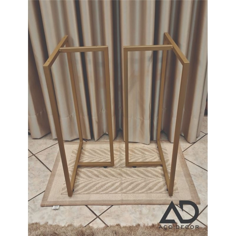 Pé de Mesa Tipo Industrial Base de Ferro 75x50 Modelo T Reforçado 40/50Cm Largura em Oferta na Shopee