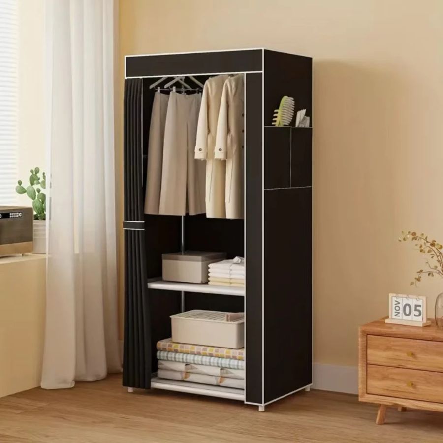 Guarda Roupa Dobrável Roupeiro Portátil Pequeno 56*44*146