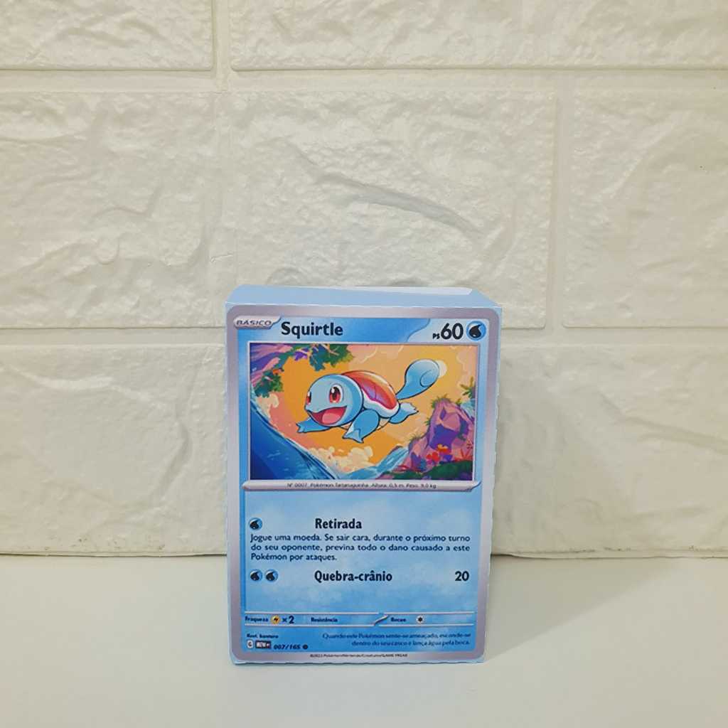 Caixinha Personalizada lembrancinha Tema Carta Pokémon Squirtle