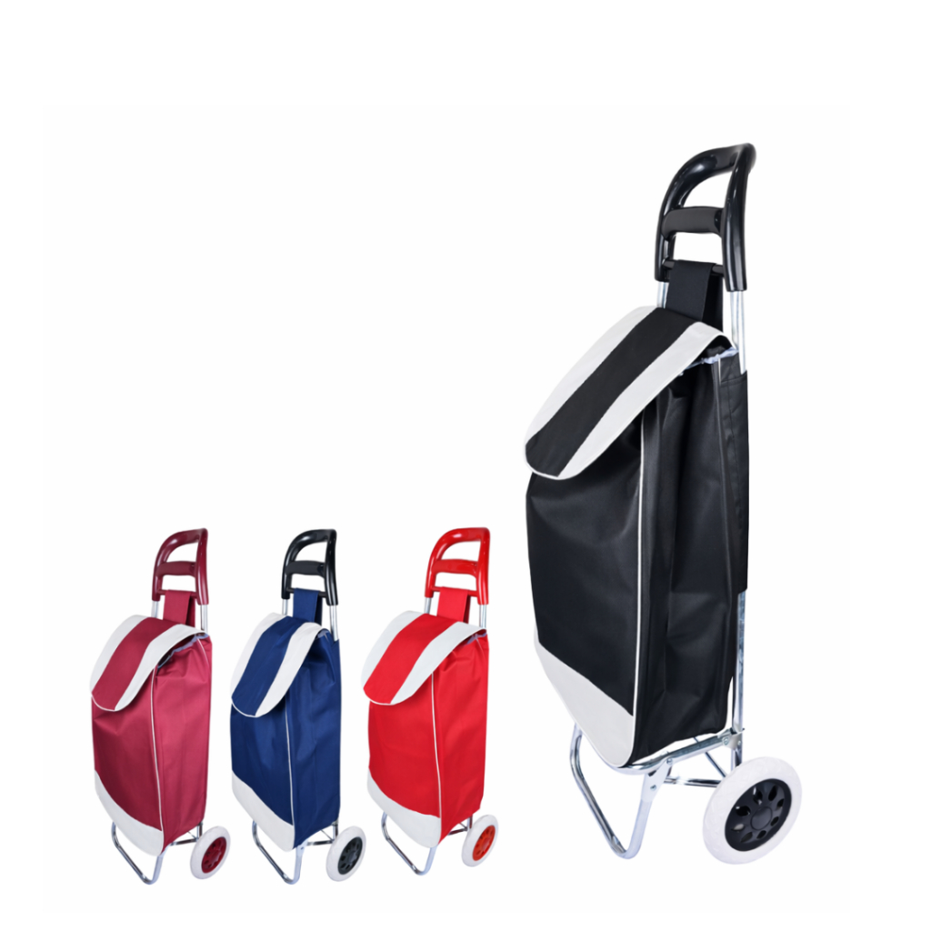 Carrinho de Compras 95x33x25 Carrinho de Feira Supermercado Multiuso Feira Com Rodinhas Dobrável Resistente