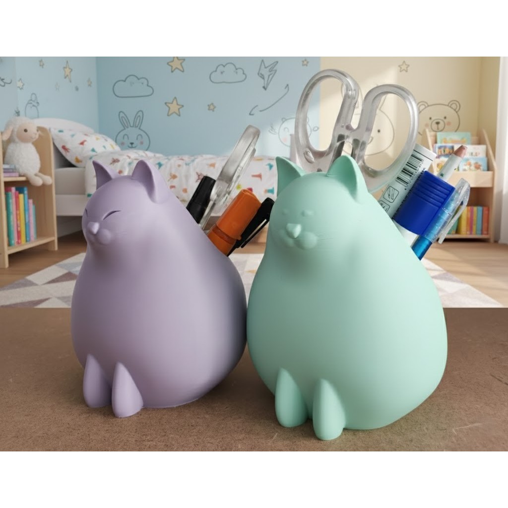 Porta canetas porta lápis porta objetos porta escova de dentes gato gatinho decorativo personalizado BGG0008