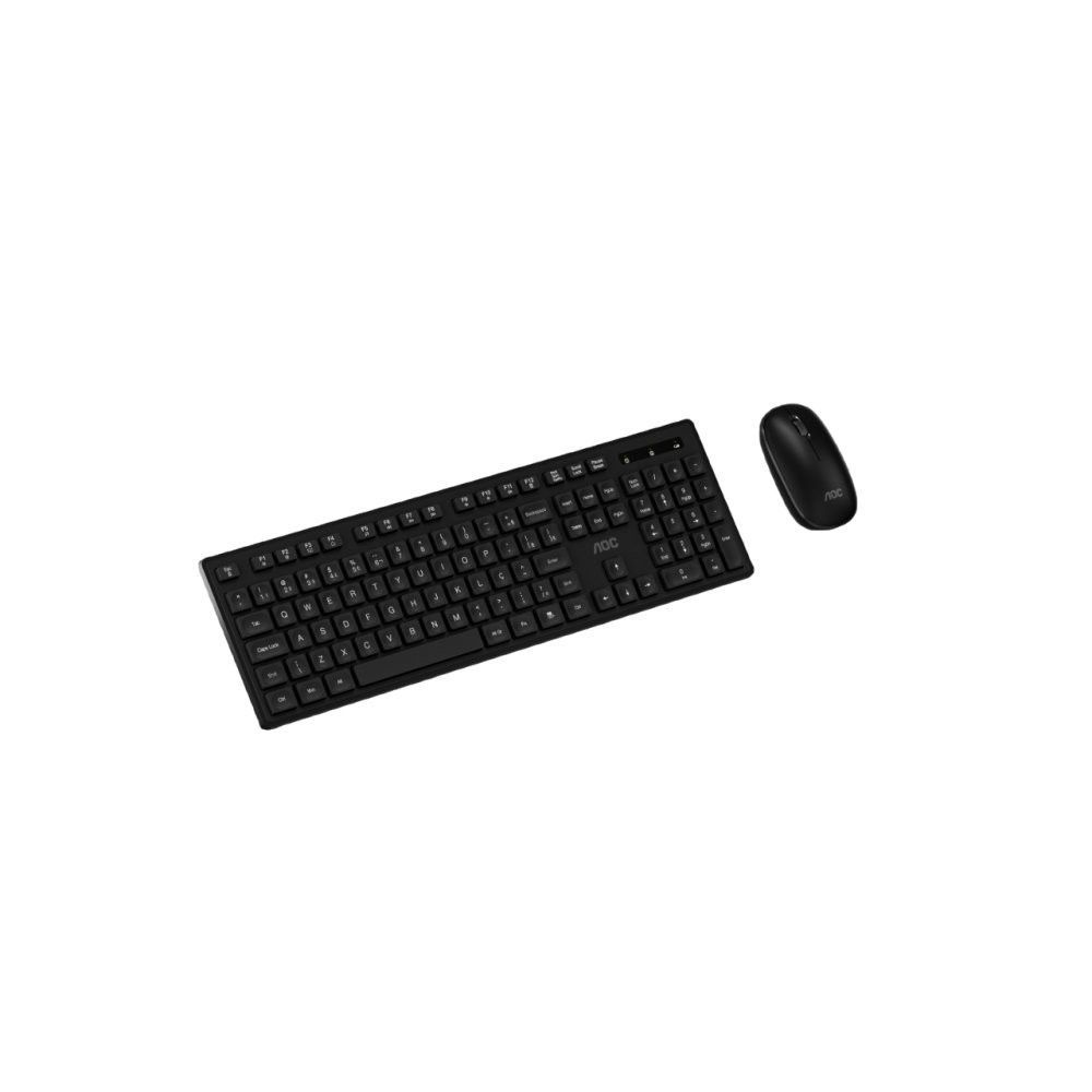 kit teclado e mouse sem fio abnt2 2.4ghz 1200dpi usb plug play preto km300