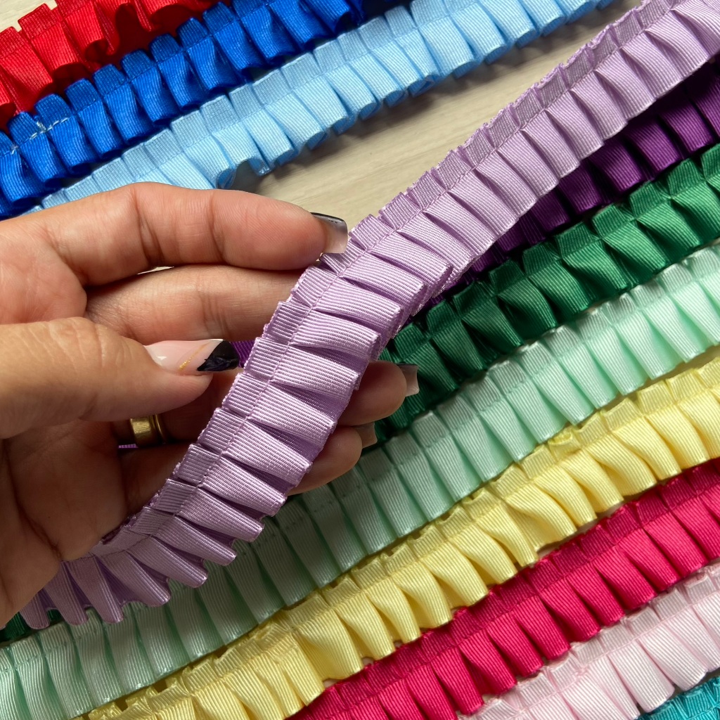 Fita Drapeada Decorativa 7048 22 mm – 2 Metros para Personalizados de Luxo