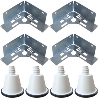 Kit Salva Gabinete Lavadora com Pé Nivelador Recupera Cantos 4 Unidades em Oferta na Shopee