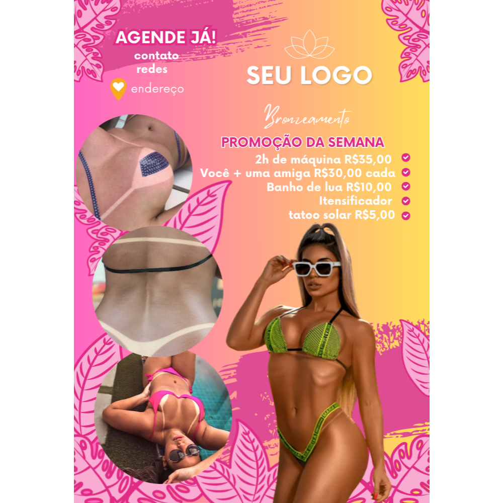 100 panfleto para bronze + arte personalizada tamanho 10x15 em Oferta na Shopee