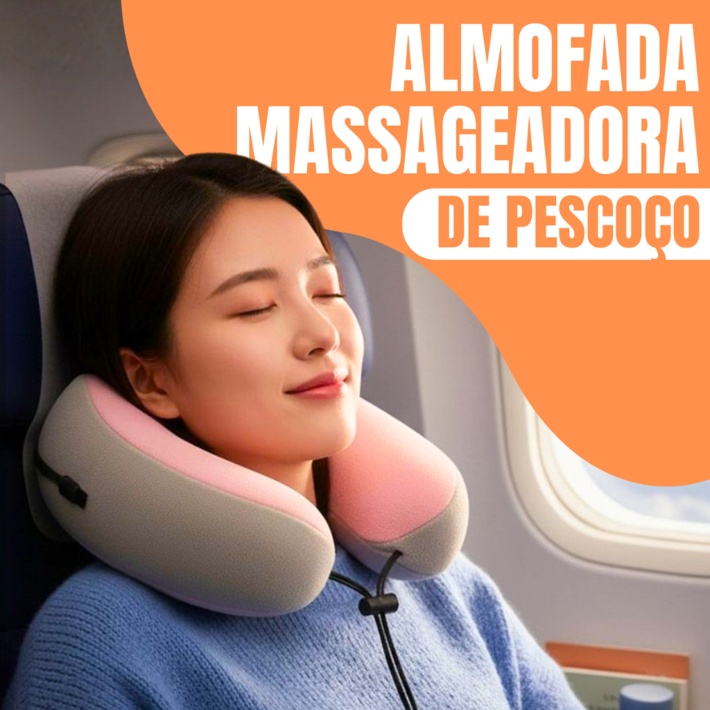 Almofada Massageadora portátil De Pescoço e Lombar Travesseiro Massageador para viagem