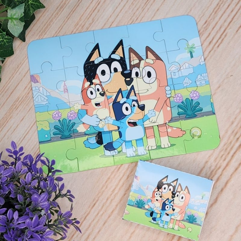 Quebra Cabeça Personalizado Bluey e Bingo l Lembrançinha Festa Infantil l Qualquer Tema l Festa Bluey