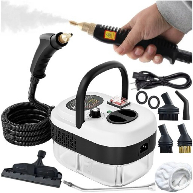 Imagem Limpador A Vapor Portátil De 2500 W Máquina Limpeza Pressurizada Alta Temperatura Com Cabeças Escova E Luvas Pa Esterili