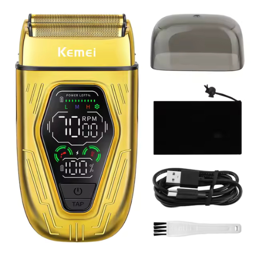 Barbeador Elétrico Kemei-T360 3xVelocidades em Oferta na Shopee