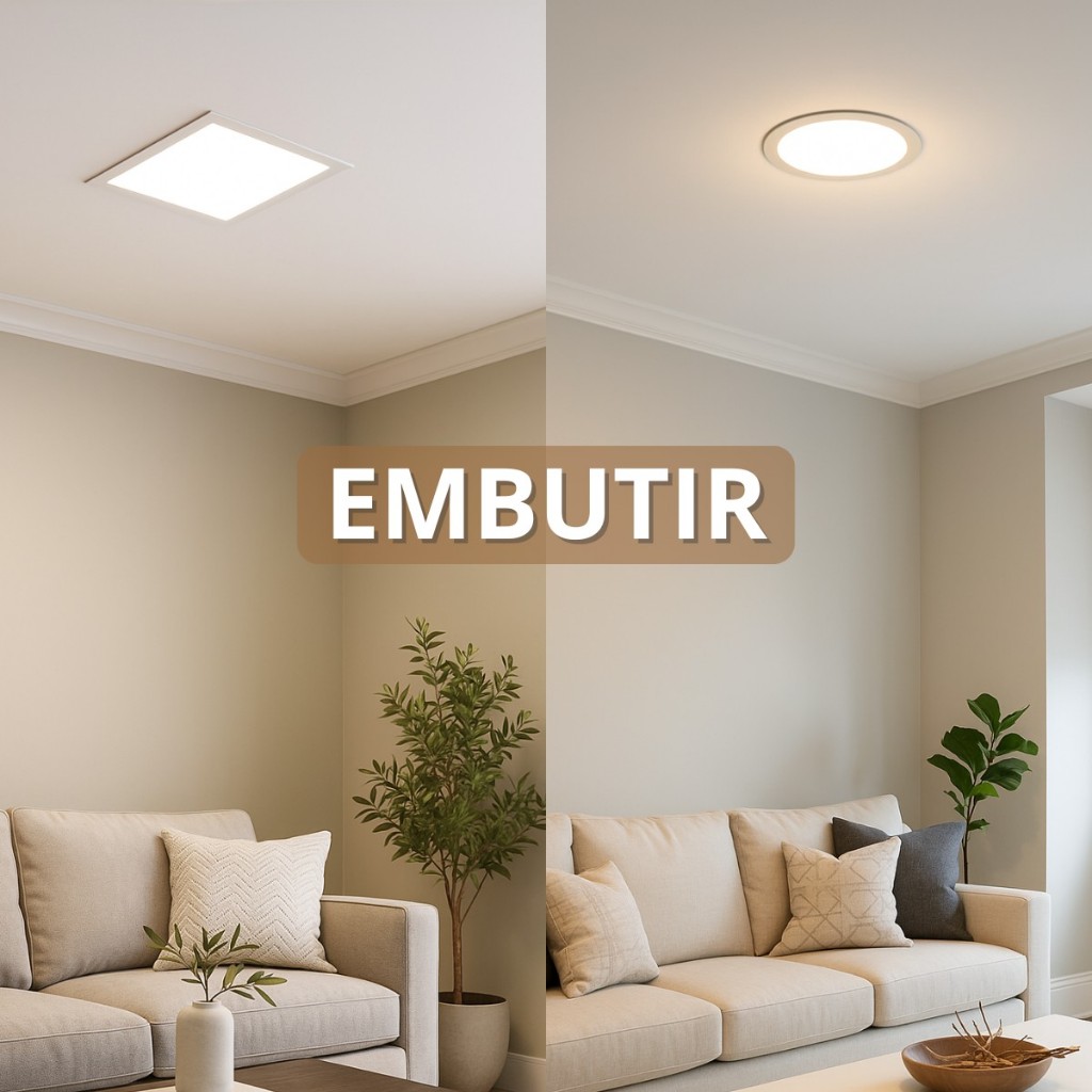 Painel Plafon Luminária Led Embutir Slim Quadrado Redondo Branco 12W 18W 24W Teto Grande Original em Oferta na Shopee